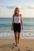 Women's Biker Shorts Black Large