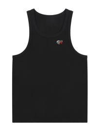 Unisex Tank Top Black Medium Regular Fit