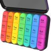 Pill Organizer, Weekly Cases Medicine Organizers to Hold Vitamins and Medication