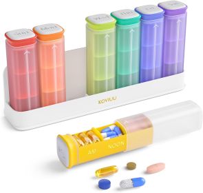Weekly Pill Organizer 3X a Day, Detachable Pill Box 7 Day, Large 3 Times Daily Pill Case, Travel Pill Container Holder