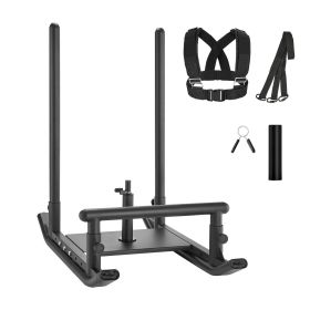 Weight Sled, Steel Power Sled, Fitness Strength Training Sleds for Athletic Exercise Speed Improvement, Workout Fitness Equipment with Handle