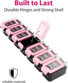 Weekly Pill Organizer 1 time a Day â€“ Pill Box 7 Day with Enhanced Waterproof Seal, Large compartments Hold Big Vitamins & Supplements