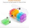 Pill Organizer 2 Times a Day, Weekly 7 Day Pill Box, Daily Am Pm Pill Organizer with Double-Side Large Opening for Easy to Use