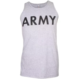 Mens Tank Top Grey - Army Large