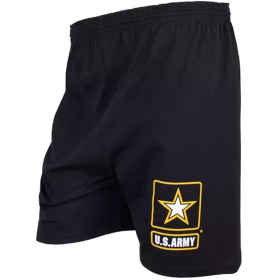 Men's Black Running Short - Army Star 3XL