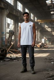Men's Sleeveless Tank Top White XL