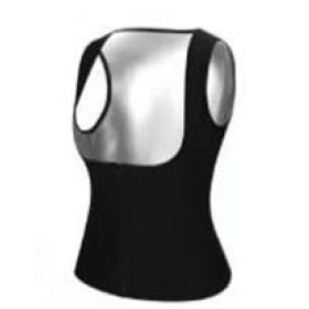 Men's And Women's Corset Violent Sweat Suit Belly Fitness Vest (Option: Female Black And Silver-S M)