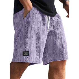 Mens Stylish Casual And Comfortable Shorts (Option: Purple-S)