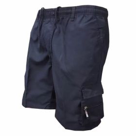 Men's Casual Work Pants Loose Summer (Option: Navy Blue-2XL)