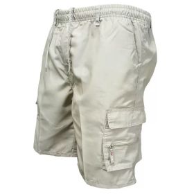 Men's Casual Work Pants Loose Summer (Option: Off white-2XL)