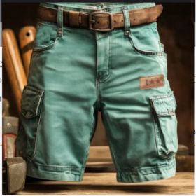European And American Digital Printing Stylish Shorts Without Belt (Option: L-RW032712345896)