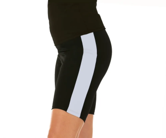 InstantFigure Activewear Compression Color Block Shorts (Color: Black/white, size: medium)