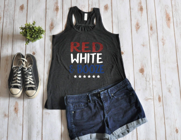 Red White and Booze Women's Tank Top (size: X-small)