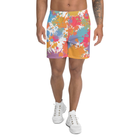Splattered Colour Men's Athletic Shorts (size: S)