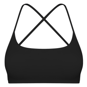 Women Cross Back Sport Bras (Color: Black, size: S)