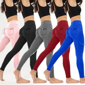 Yoga Pocket Pants (Option: Multicolor 5piece set-S)