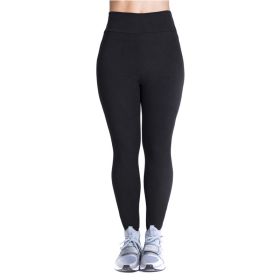 Womens High Waisted Fleece Lined Yoga Leggings Soft And Casual Winter Warm Thick Stretchy Tights For Ladies (Option: Black-S)