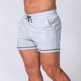 Fitness Quick-drying Sport Running Training Outdoor Beach Shorts (Option: Gray-M)