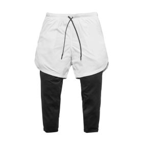 Men's sports shorts (Option: White-3XL)