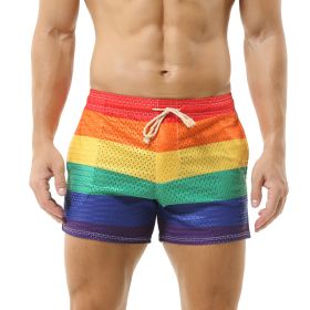 Fashion Boxers Jacquard Beach Shorts (Option: Rainbow Color-S)