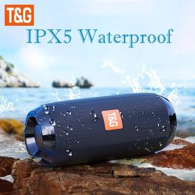 Wireless Audio Subwoofer Plug-in Card U Disk 3D Surround Outdoor Portable Speaker (Color: Sky blue)