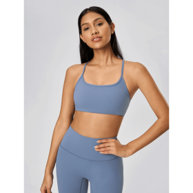 JupiterGear Crisscross Cami (Color: Dusty Blue, size: 10)