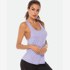JupiterGear Scoop-Neck Long Tank Top (Color: Lavender, size: 2XL)