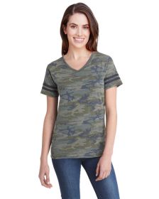 Ladies' Football T-Shirt - BLACK/ WHITE - 2XL (Color: VN CAMO/ VN SMK, size: M)