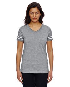 Ladies' Football T-Shirt - BLACK/ WHITE - 2XL (Color: VN HTHR/ BLD WHT, size: S)