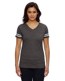 Ladies' Football T-Shirt - BLACK/ WHITE - 2XL (Color: VN SMOKE/ BD WHT, size: L)
