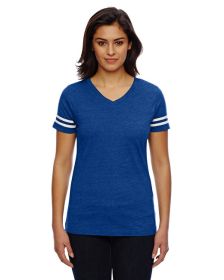 Ladies' Football T-Shirt - BLACK/ WHITE - 2XL (Color: VN ROYAL/ BD WHT, size: M)