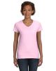 Ladies' V-Neck Fine Jersey T-Shirt - BLACK - S