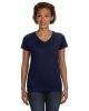 Ladies' V-Neck Fine Jersey T-Shirt - BLACK - S