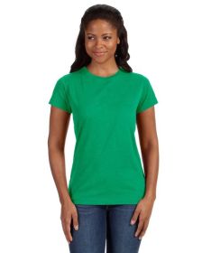 Ladies' Fine Jersey T-Shirt - VINTAGE BURGUNDY - XS (Color: VINTAGE GREEN, size: L)