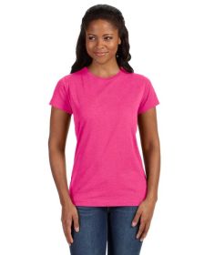 Ladies' Fine Jersey T-Shirt - VINTAGE BURGUNDY - XS (Color: VINTAGE HOT PINK, size: L)