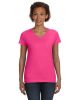 Ladies' V-Neck Fine Jersey T-Shirt - BLACK - S