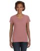 Ladies' V-Neck Fine Jersey T-Shirt - BLACK - S