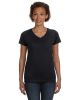 Ladies' V-Neck Fine Jersey T-Shirt - BLACK - S