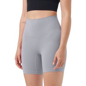 Women's High Waist Biker Shorts Tummy Control Pants Athletic Leggings Spandex Booty Shorts with 6.3In Inseam No Front Seam for Workout Yoga Running Vo (Color: 1PcGrey+1PcCoffee+1PcIvory, size: M)