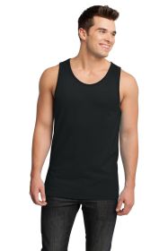 District Young Mens Cotton Ringer Tank DT1500 (Color: Black/Black, size: 2XL)