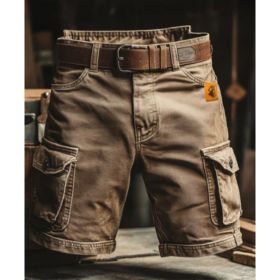 European And American Digital Printing Stylish Shorts Without Belt (Option: L-SJW151214ZLLGray)