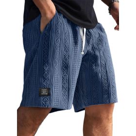Mens Stylish Casual And Comfortable Shorts (Option: Navy Blue-S)