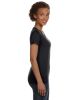 Ladies' V-Neck Fine Jersey T-Shirt - BLACK - S