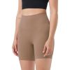 Women's High Waist Biker Shorts Tummy Control Pants Athletic Leggings Spandex Booty Shorts with 6.3In Inseam No Front Seam for Workout Yoga Running Vo