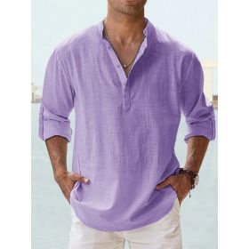 Fashion Casual Loose Sports Shirt (Option: Purple-S)