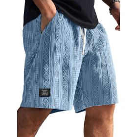 Mens Stylish Casual And Comfortable Shorts (Option: Blue-M)