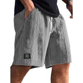 Mens Stylish Casual And Comfortable Shorts (Option: Gray-L)