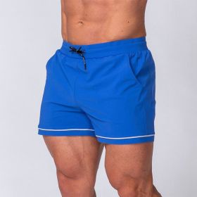 Fitness Quick-drying Sport Running Training Outdoor Beach Shorts (Option: Blue-XXXL)